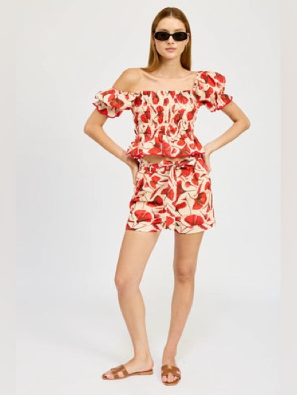 En Saison Josie Top and Belted Shorts Set $194 Size Small - Picture 4 of 11
